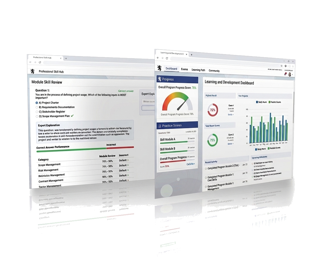 CAADC Exam progress dashboard preview